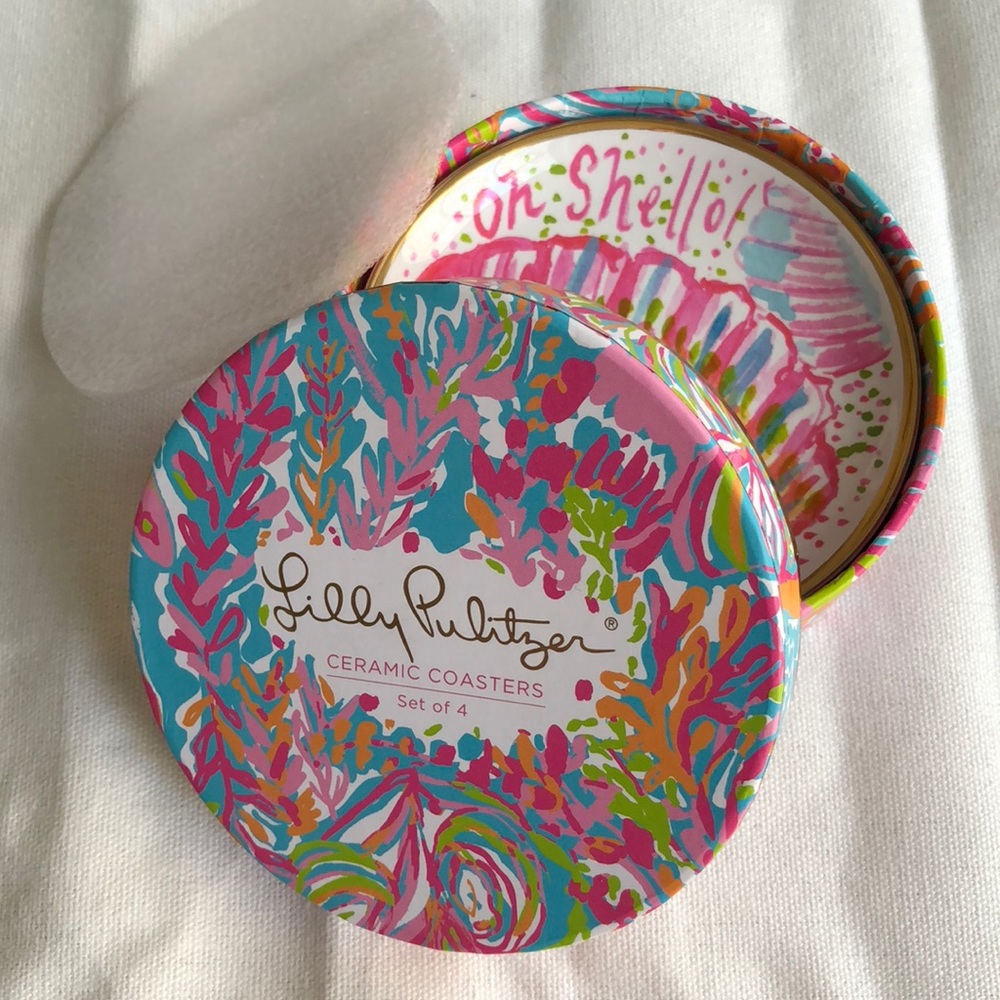 Lilly Pulitzer ceramic coasters set of 4
